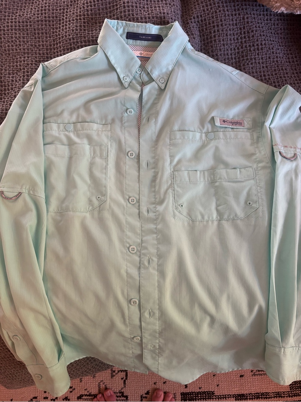 Columbia PFG Tamiami II Long-Sleeve Shirt - Men's- Misty Jade- Small